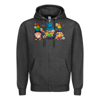 Charcoal Heather pride gnomies Zipper Hoodie - texasbilliewilder
