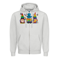Dove Grey pride gnomies Zipper Hoodie - texasbilliewilder