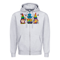 Heather Grey pride gnomies Zipper Hoodie - texasbilliewilder