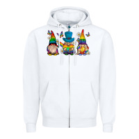 White pride gnomies Zipper Hoodie - texasbilliewilder