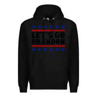 Black Let's Go Brandon American Flag Premium Hoodie - Jasminsmagicworld