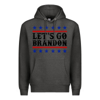 Charcoal Heather Let's Go Brandon American Flag Premium Hoodie - Jasminsmagicworld
