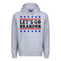 Heather Grey Let's Go Brandon American Flag Premium Hoodie - Jasminsmagicworld
