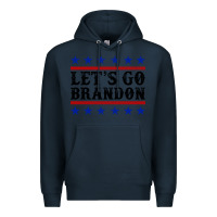 Navy Let's Go Brandon American Flag Premium Hoodie - Jasminsmagicworld