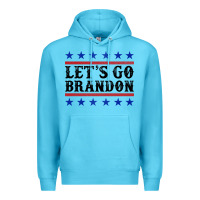 Ocean Blue Let's Go Brandon American Flag Premium Hoodie - Jasminsmagicworld