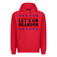 Red Let's Go Brandon American Flag Premium Hoodie - Jasminsmagicworld