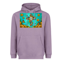 Lavender bull skull cross skinny metal can holder Heavyweight Hoodie - HRA Design Shop