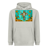Moon Dust bull skull cross skinny metal can holder Heavyweight Hoodie - HRA Design Shop