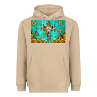 Mushroom bull skull cross skinny metal can holder Heavyweight Hoodie - HRA Design Shop