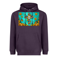 Plum bull skull cross skinny metal can holder Heavyweight Hoodie - HRA Design Shop