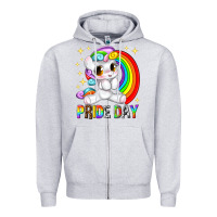 Heather Grey pride day Zipper Hoodie - texasbilliewilder