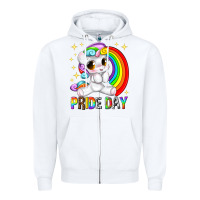 White pride day Zipper Hoodie - texasbilliewilder
