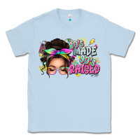 Dusty Blue 80s made 90s raised messy bun Classic Tee - texasbilliewilder