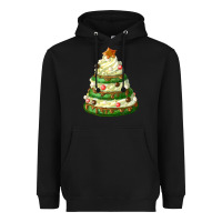 Black white christmas cookie cake Heavyweight Hoodie - FaDigitalArtStudio
