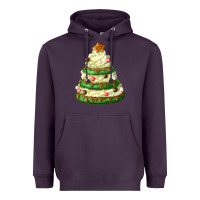 Plum white christmas cookie cake Heavyweight Hoodie - FaDigitalArtStudio