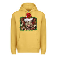 Antique Gold Christmas background baby calf Premium Hoodie - BarkalooDesign