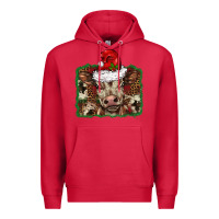 Cardinal Christmas background baby calf Premium Hoodie - BarkalooDesign