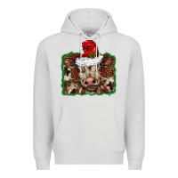 Dove Grey Christmas background baby calf Premium Hoodie - BarkalooDesign