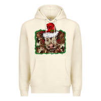 Sandshell Christmas background baby calf Premium Hoodie - BarkalooDesign