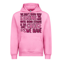 Fuchsia Pink breast cancer we don't know how strong we are Urban Hoodie - MaliasSmallBusiness