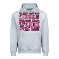 Heather Grey breast cancer we don't know how strong we are Urban Hoodie - MaliasSmallBusiness