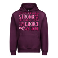 Mauve Wine breast cancer we don't know how strong we are Urban Hoodie - MaliasSmallBusiness
