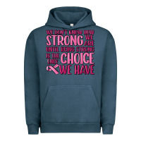 Pigment Midnight Navy breast cancer we don't know how strong we are Urban Hoodie - MaliasSmallBusiness
