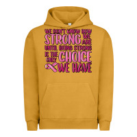 Pigment Peanut Butter breast cancer we don't know how strong we are Urban Hoodie - MaliasSmallBusiness