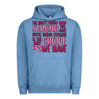 Pigment Pebble Blue breast cancer we don't know how strong we are Urban Hoodie - MaliasSmallBusiness