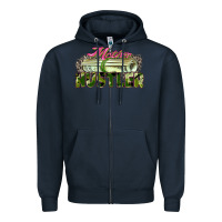 Navy mother hustler Zipper Hoodie - Zillion Design Studio