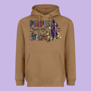 People Give Me The Creeps Heavyweight Hoodie Designed By Cowhidedigitalart