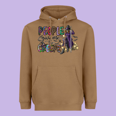 People Give Me The Creeps Heavyweight Hoodie Designed By Cowhidedigitalart
