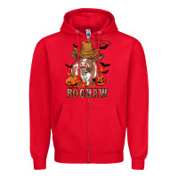 Red Boohaw Heifer Zipper Hoodie - RanaPortraitStore