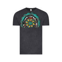 Vintage Black gemstone sunflower  rainbow Vintage Tee - Artiststas