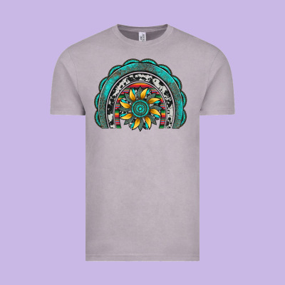 Gemstone Sunflower  Rainbow Vintage Tee Designed By Artiststas