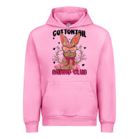 Fuchsia Pink cottontail bunny club Urban Hoodie - MaliasSmallBusiness