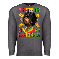 Charcoal Heather juneteenth is my independence day Premium Sweatshirt - HRA Design Shop