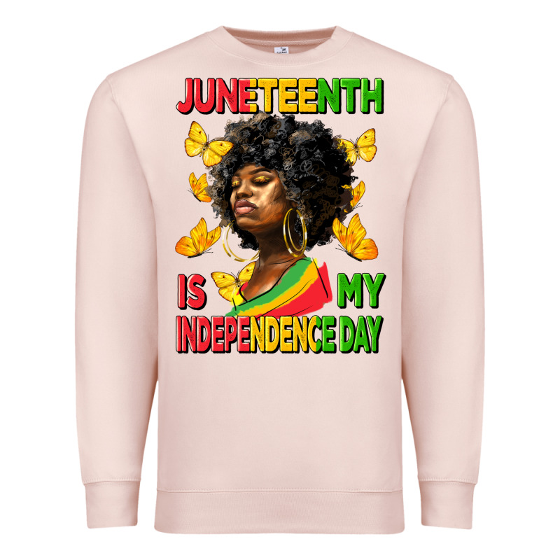 Juneteenth Is My Independence Day Premium Sweatshirt by HRA Design Shop | Teevron