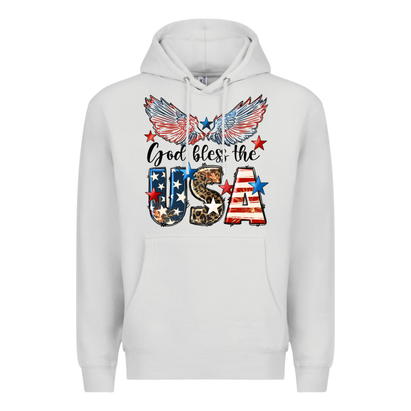 Western God Bless The Usa Premium Hoodie by LillyAllenDesigns | Teevron