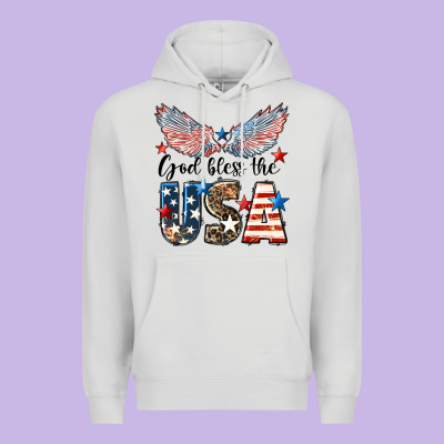 Western God Bless The Usa Premium Hoodie Designed By Lillyallendesigns