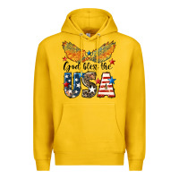 Lemon Western God Bless The USA Premium Hoodie - LillyAllenDesigns