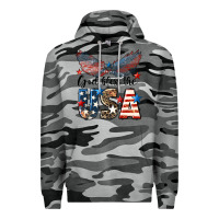 Slate Camo Western God Bless The USA Premium Hoodie - LillyAllenDesigns