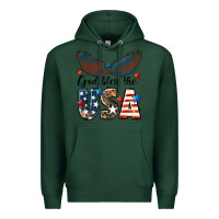 Sports Green Western God Bless The USA Premium Hoodie - LillyAllenDesigns