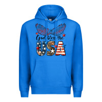 True Royal Western God Bless The USA Premium Hoodie - LillyAllenDesigns