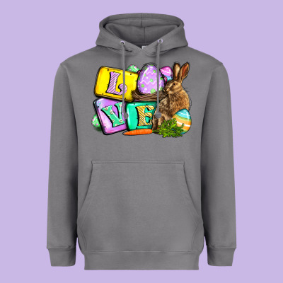 Love Easter Day Heavyweight Hoodie Designed By Cowgirlartshop