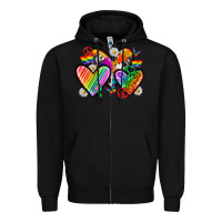 Black pride hearts Zipper Hoodie - texasbilliewilder