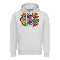Pride Hearts Zipper Hoodie | Teevron