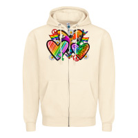 Sandshell pride hearts Zipper Hoodie - texasbilliewilder