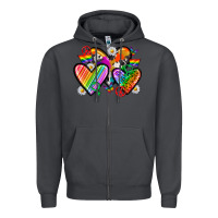 Smoke pride hearts Zipper Hoodie - texasbilliewilder