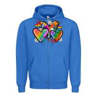 True Royal pride hearts Zipper Hoodie - texasbilliewilder